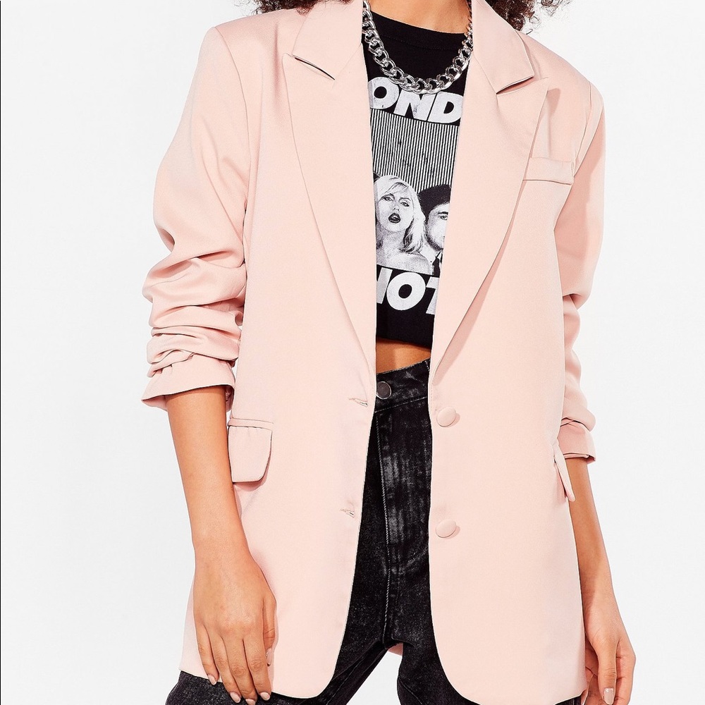 Nasty Gal light pink blazer